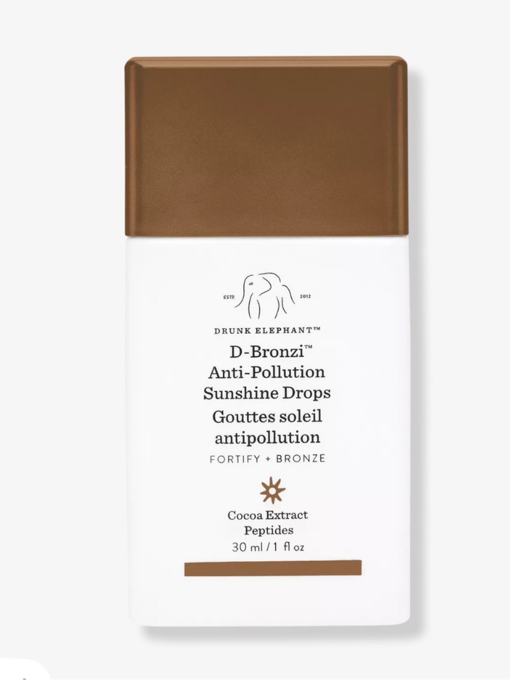 Drunk Elephant White Box with Gold Imprint